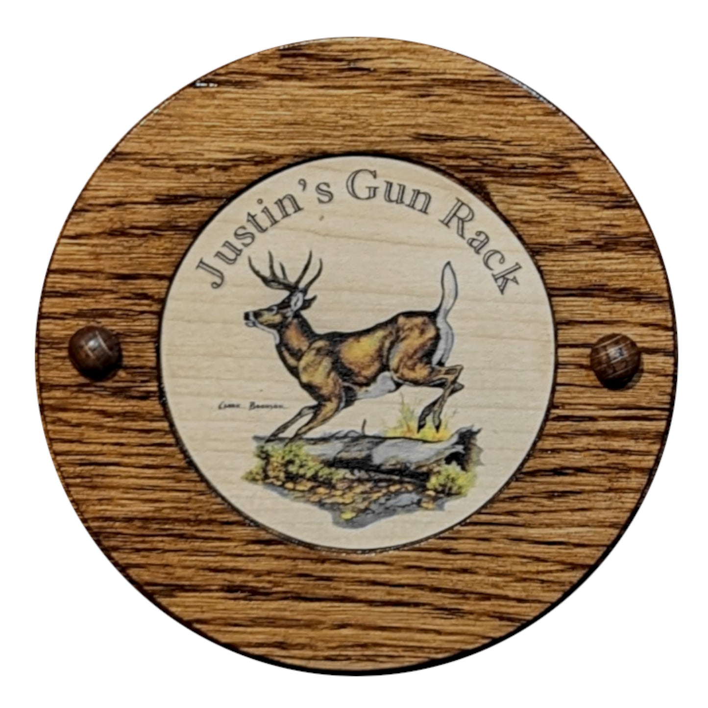 Custom 8-Gun Oak Wood Floor-Standing Rotating Gun Rack - Rifle and Shotgun