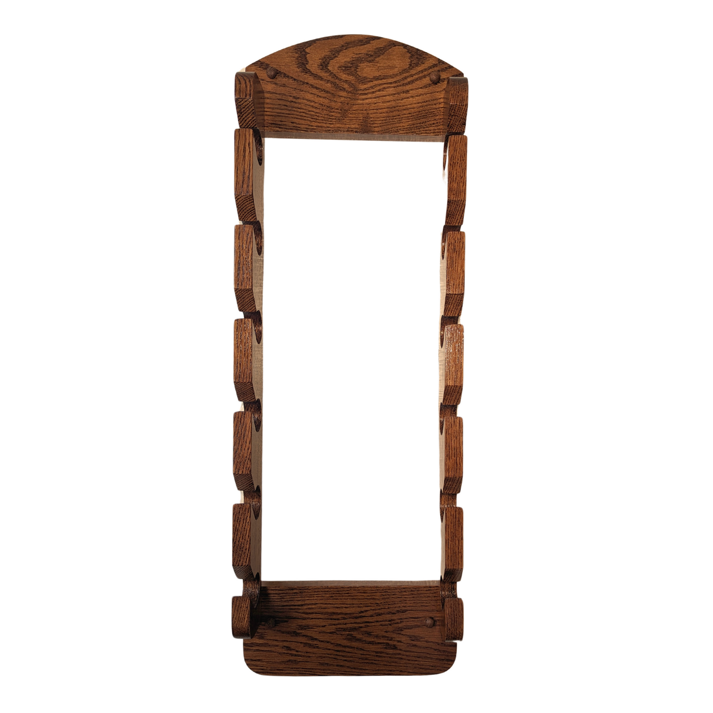 Hat Rack Solid Oak Wall Mount Baseball Cap Display Rack, Holds 12 Hats