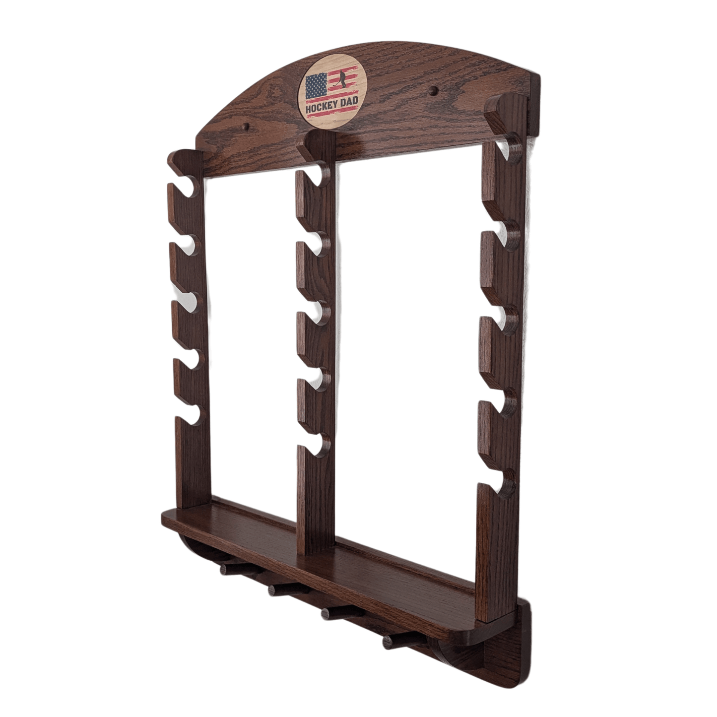 15-Hat Solid Oak Wall-Mounted Hat Rack - Bedroom Organizer