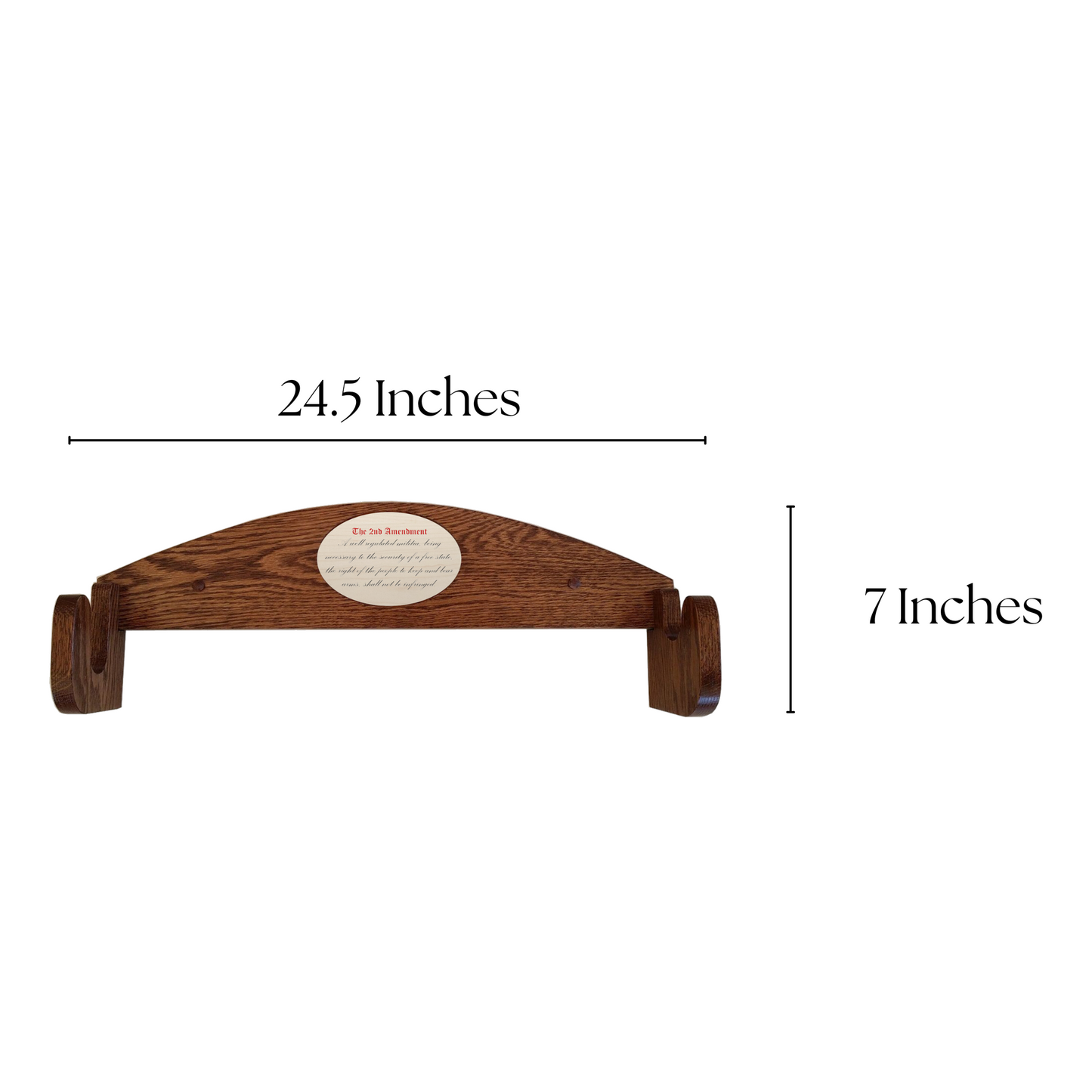 Custom 1-Gun Solid Oak Wall-Mounted Gun Rack - Horizontal