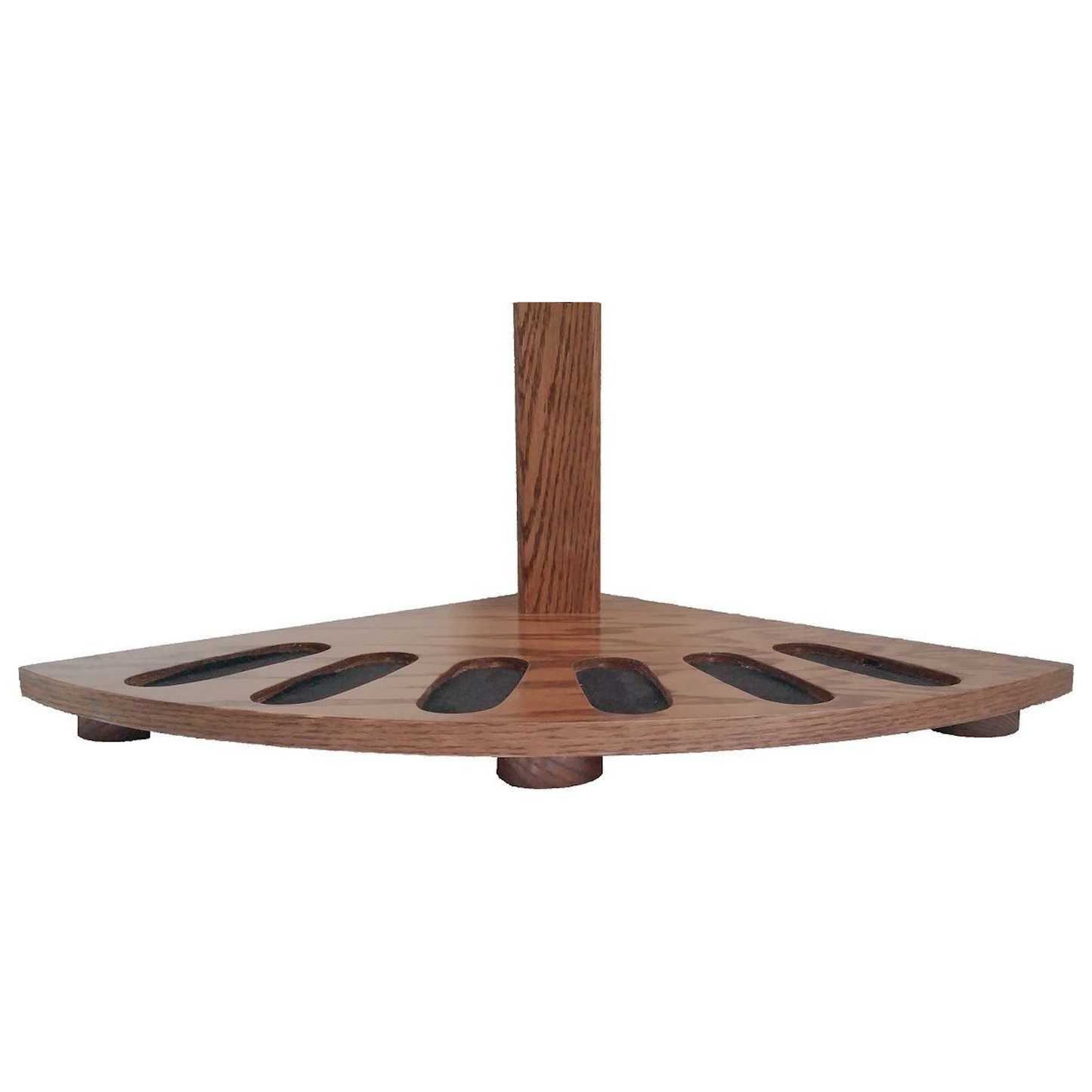 6-Gun Floor Corner Gun Rack Oak Rifle / Shotgun Display