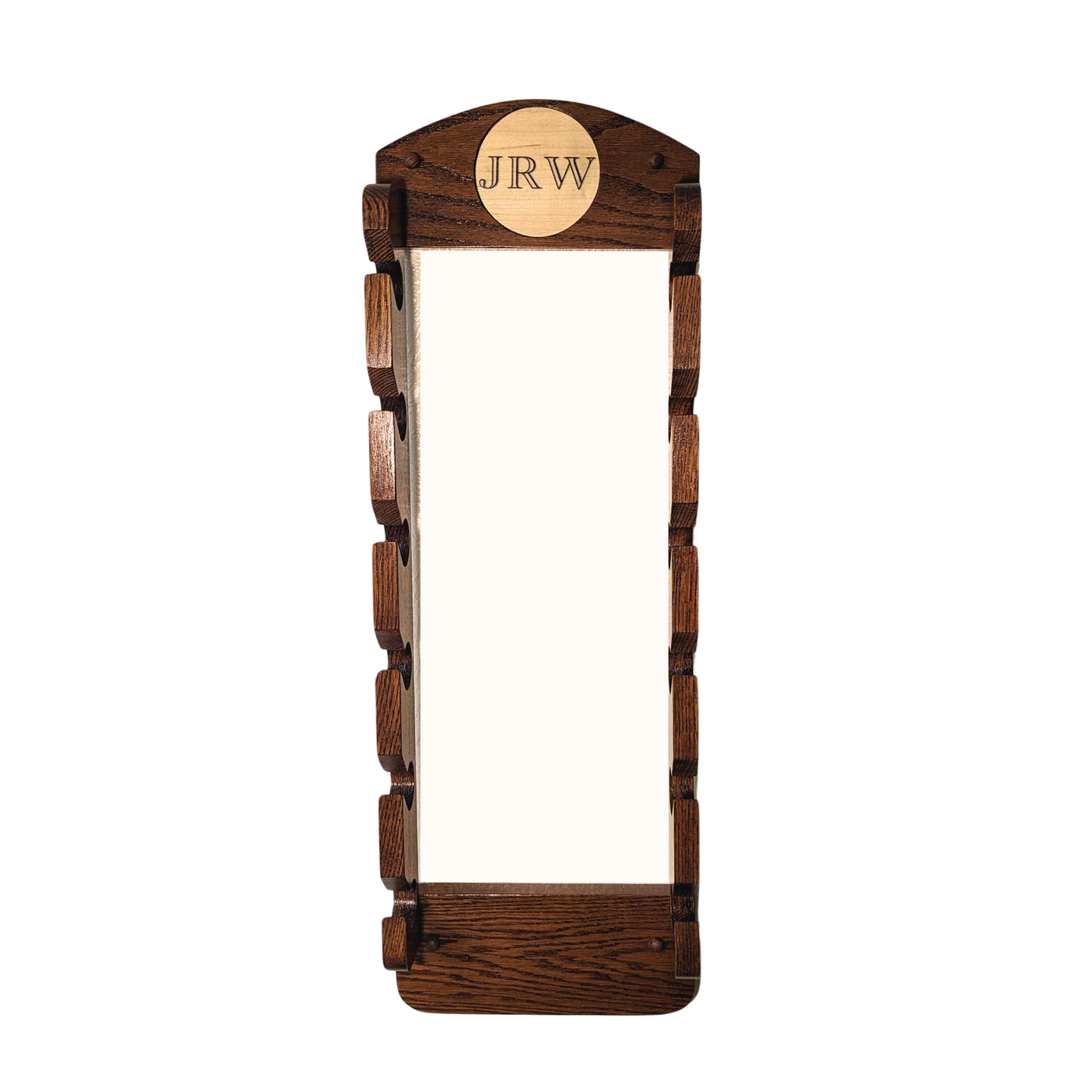 Custom 12-Hat Solid Oak Wall-Mounted Hat Rack - Cap Display