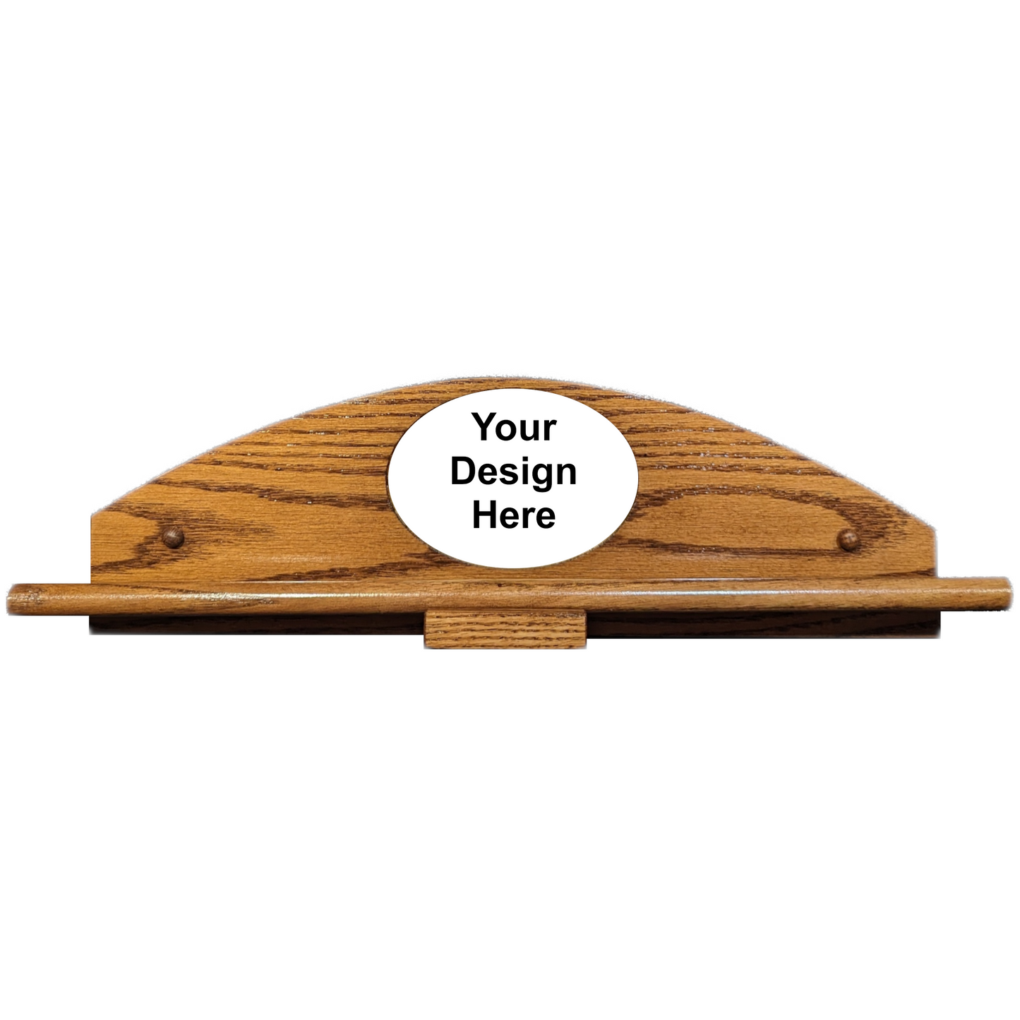Custom Solid Oak Wall-Mounted Jersey Rack - Memorabilia Display