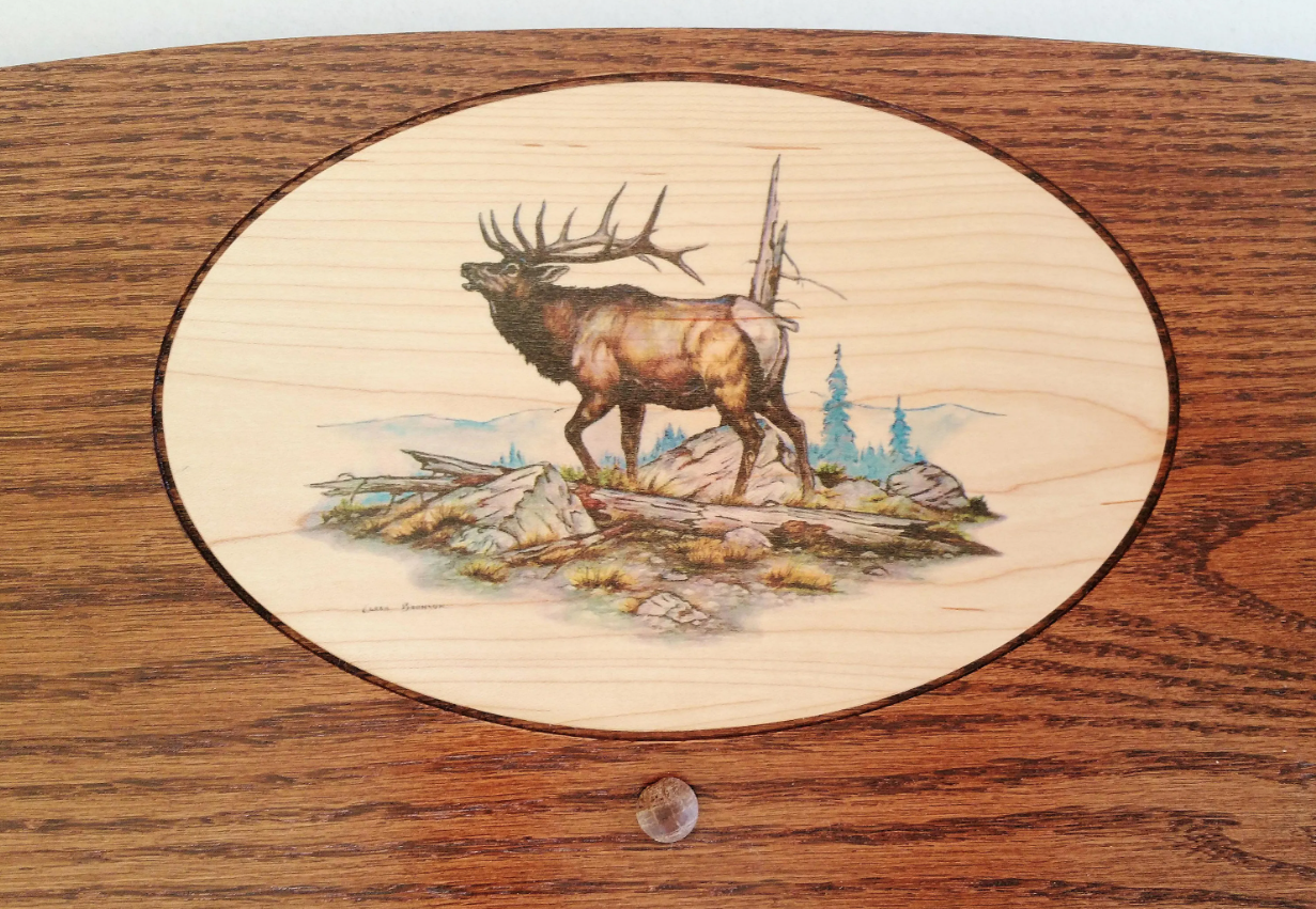 Custom 1-Gun Solid Oak Wall-Mounted Gun Rack - Horizontal