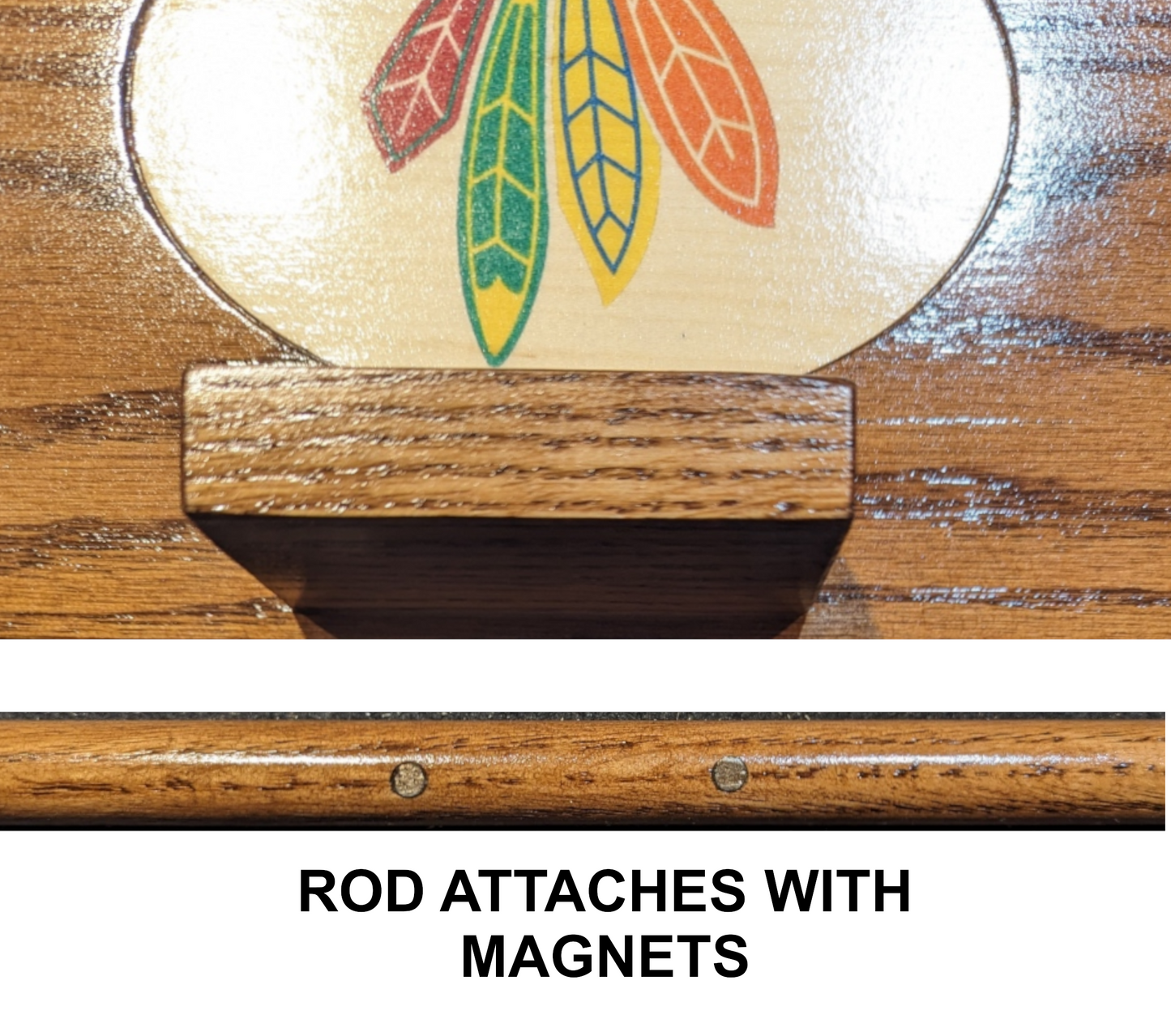 Personalized Jersey Display Holder: Solid Oak, Beautiful Grain, Wall-Mounted, Sports Memorabilia Hanger Rack