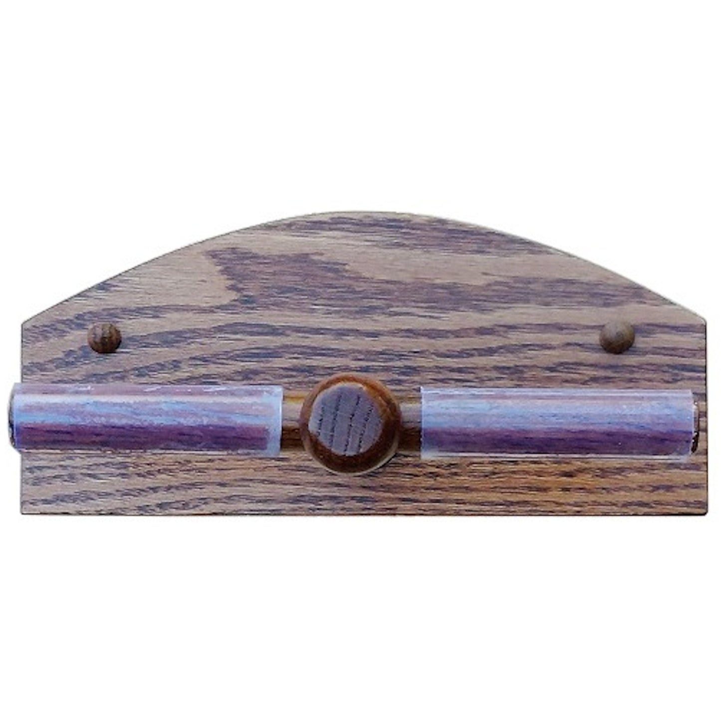 2-Place Solid Oak Wall-Mounted Bow Rack - Compound Recurve