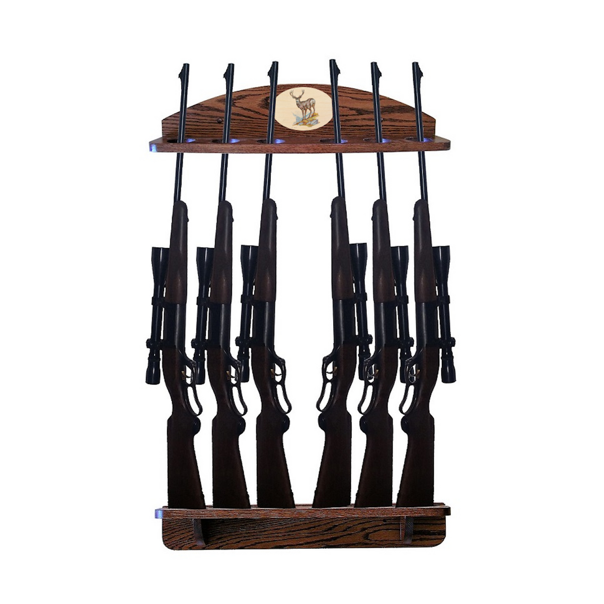 Oak Club Rack Wall Mounted Solid Oak Gun Racks – Weaver Wood Designs