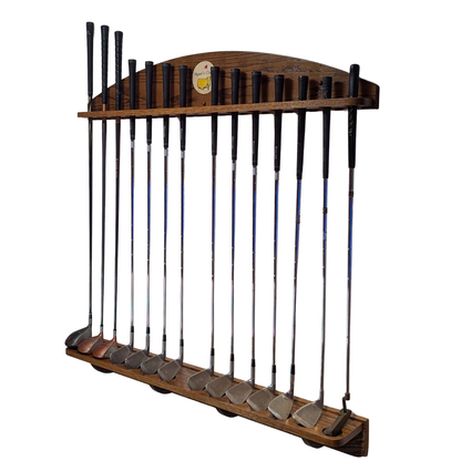 14-Club Personalized Golf Rack — Wall-Mounted
