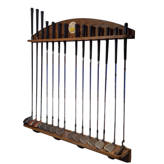 14-Club Personalized Golf Rack — Wall-Mounted
