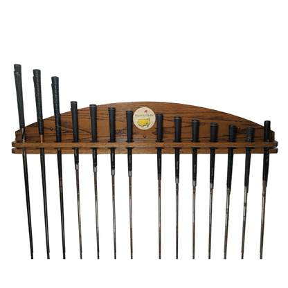 14-Club Personalized Golf Rack — Wall-Mounted