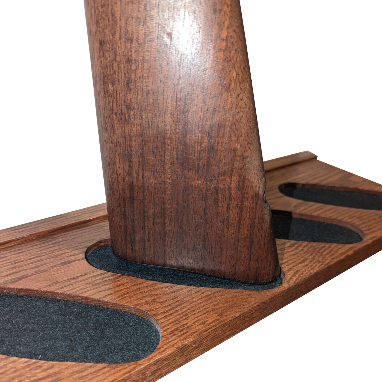 6-Gun Solid Oak Wall Rack - Vertical Display - Single Direction