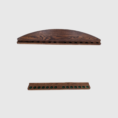 14-Club Solid Oak Wood Wall Mount Golf Rack Club Display