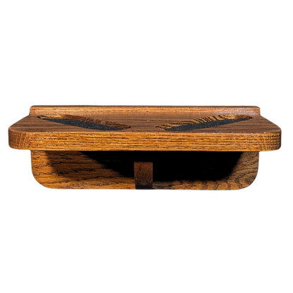 Custom Solid Oak 2-Gun Wall-Mounted Rack - Personalized Vertical Display