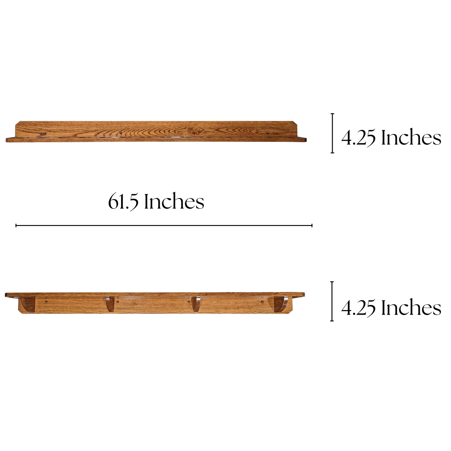 14-Gun Solid Oak Wall Mount Display Gun Rack