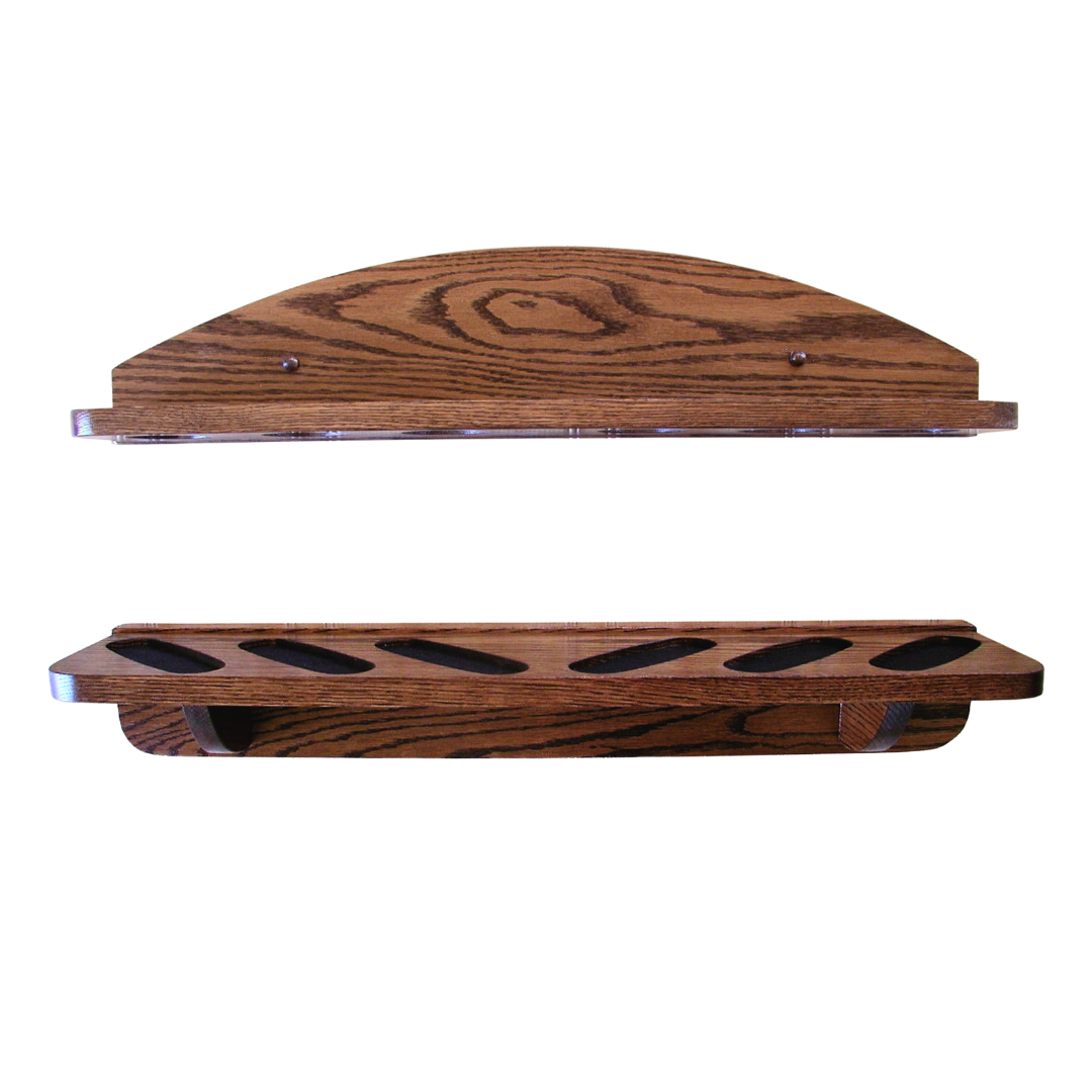 6-Gun Solid Oak Wall Rack - Split Direction