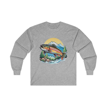 Mountain Majesty Rainbow Trout Long Sleeve Shirt