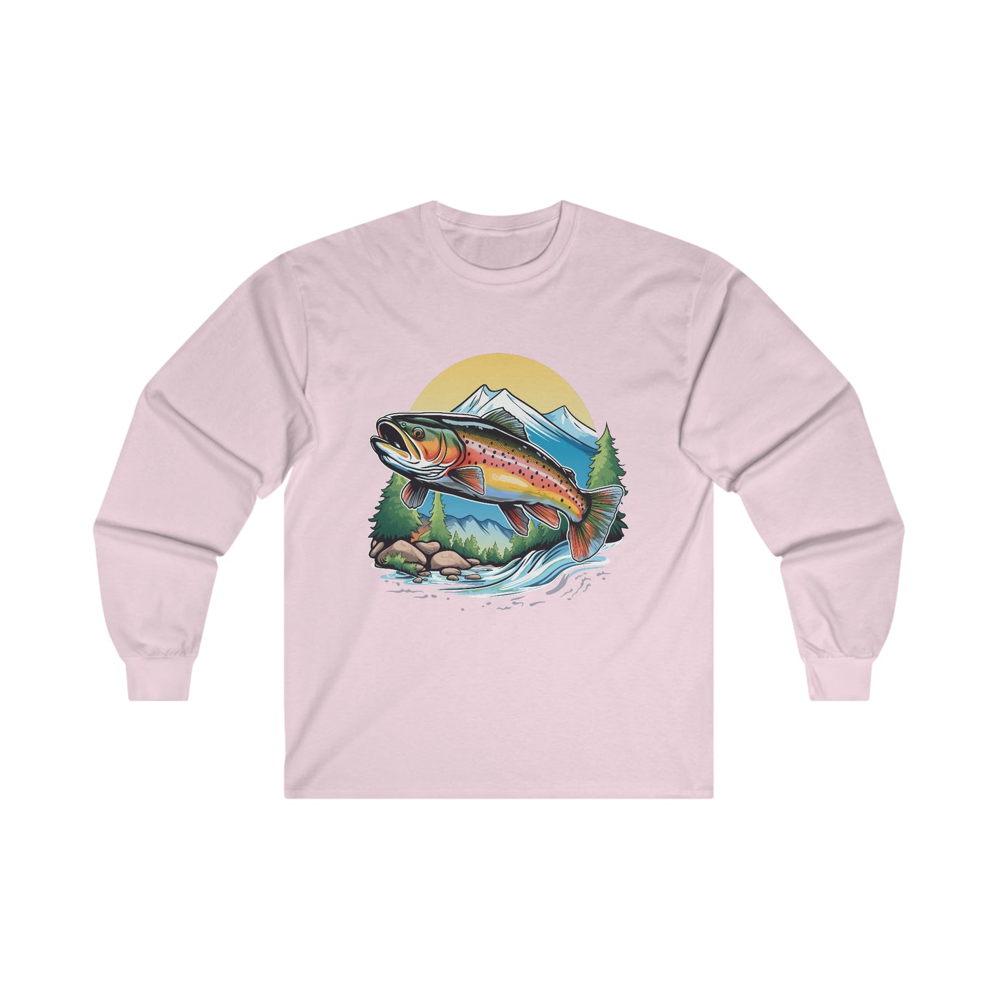 Mountain Majesty Rainbow Trout Long Sleeve Shirt