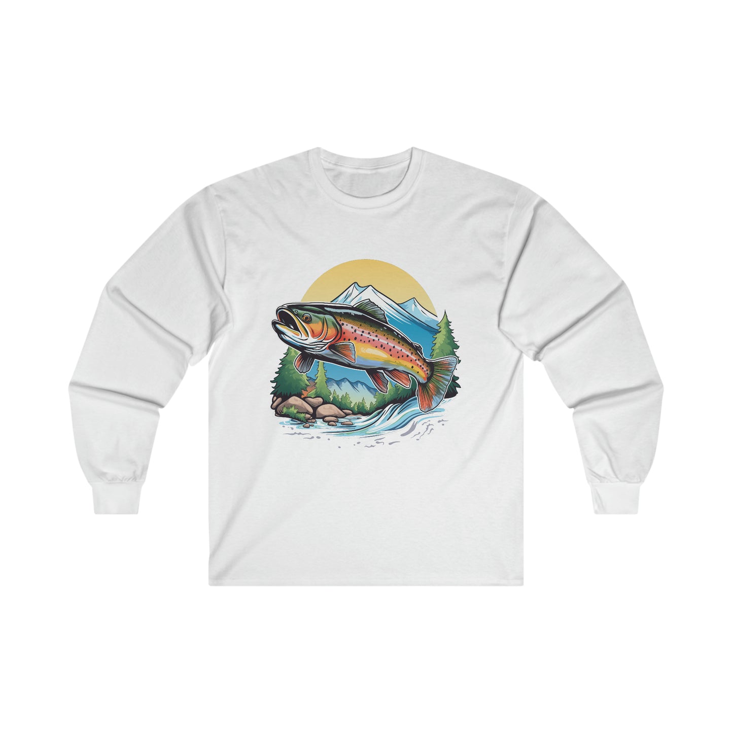 Mountain Majesty Rainbow Trout Long Sleeve Shirt