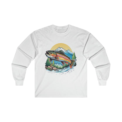 Mountain Majesty Rainbow Trout Long Sleeve Shirt