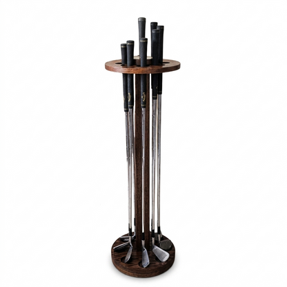 Personalized 8-Club Rotating Golf Rack – Premium Oak
