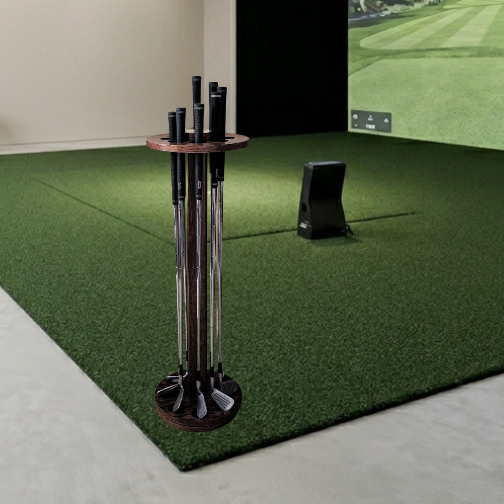 Personalized 8-Club Rotating Golf Rack – Premium Oak