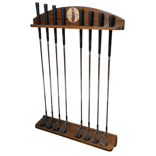 8-Club Personalized Golf Rack — Wall-Mounted