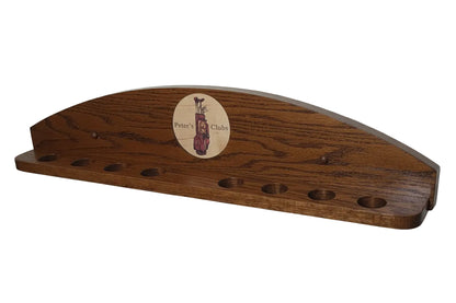 8-Club Personalized Golf Rack — Wall-Mounted