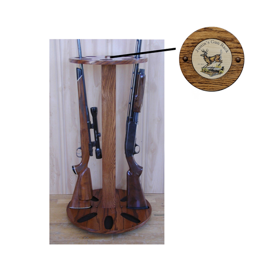 Rotating Floor Oak Wood Gun Racks – Weaver Wood Designs