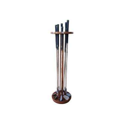 8-Club Oak Rotating Golf Floor Display Rack