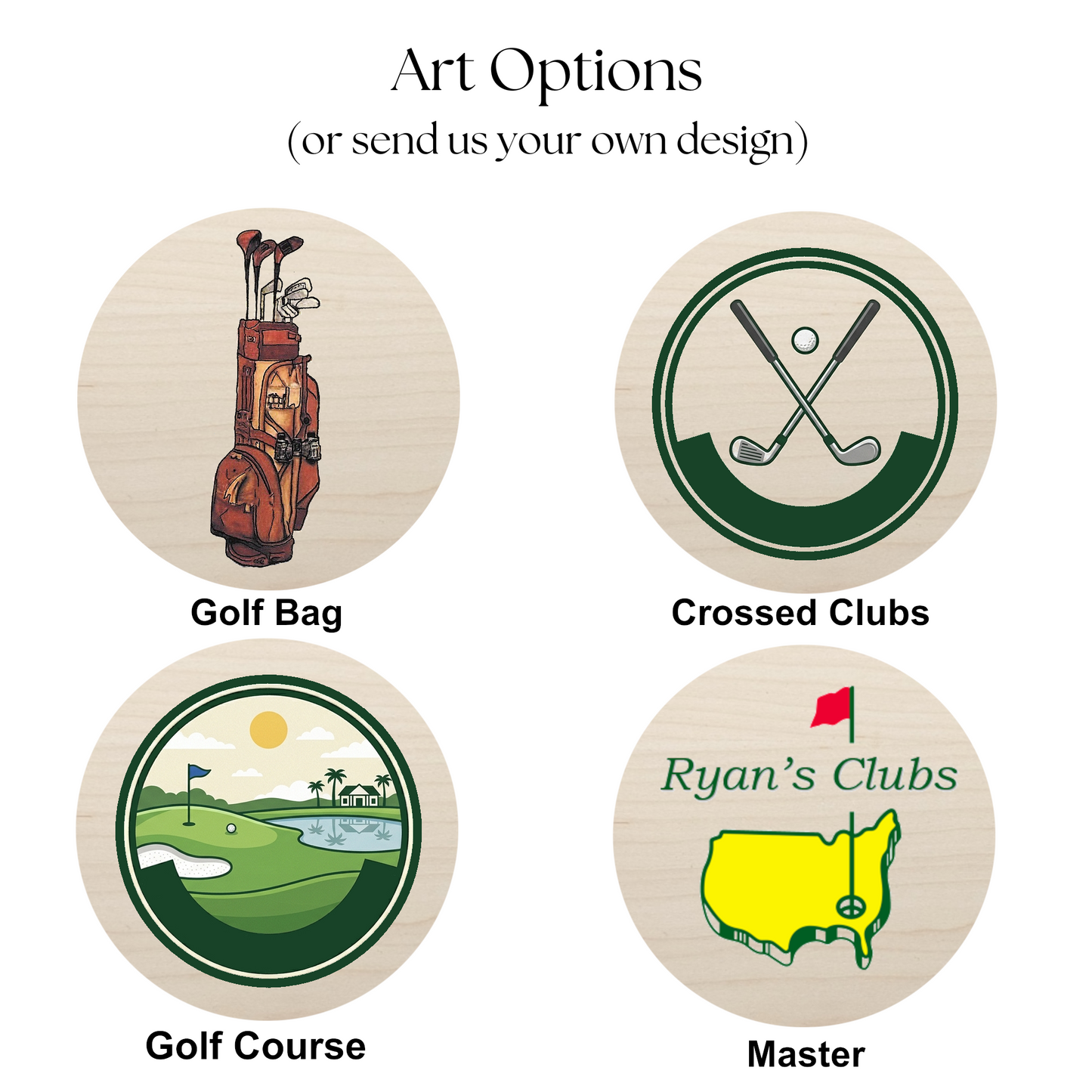 14-Club Personalized Golf Rack — Wall-Mounted