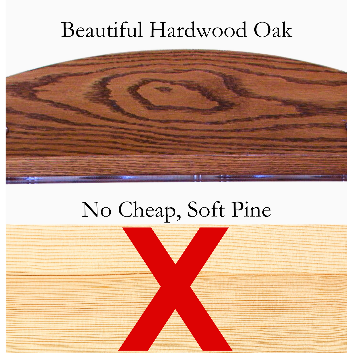 Custom Solid Oak 2-Gun Wall-Mounted Rack - Personalized Vertical Display
