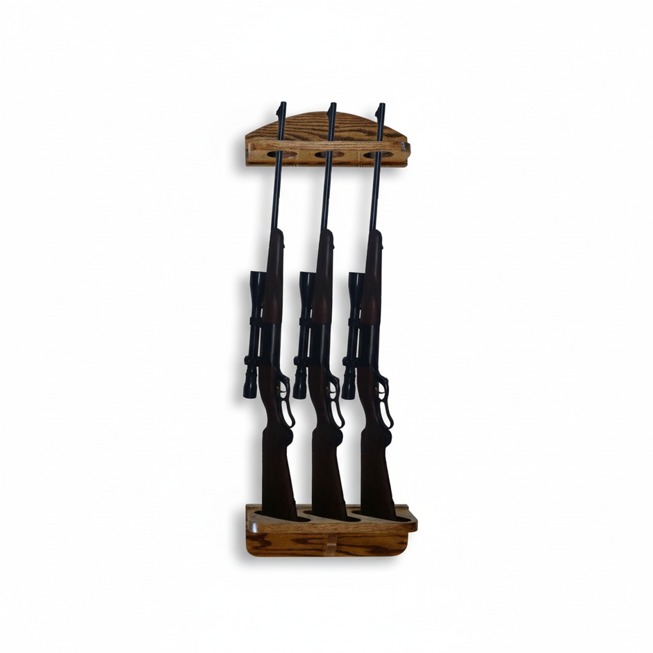 Wall Mounted Solid Oak Gun Racks – Weaver Wood Designs