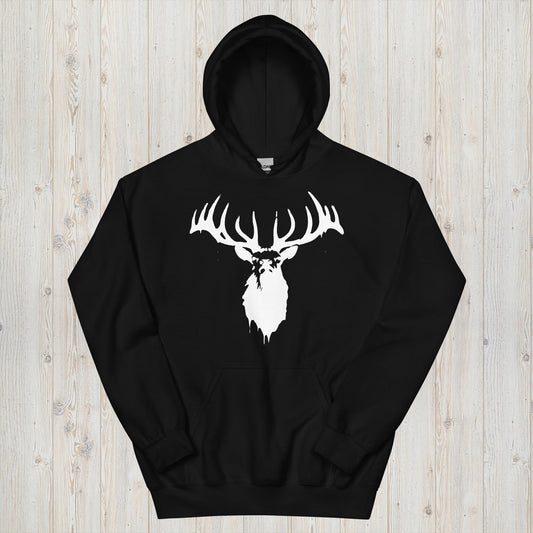 Arctic Majesty Elk Head Hoodie