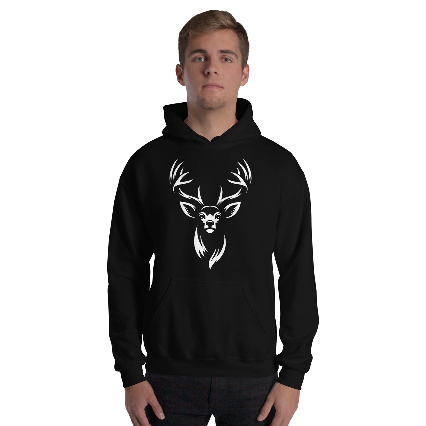 Ivory Majesty Mule Deer Buck Head Hoodie