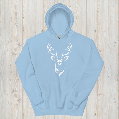 Ivory Majesty Mule Deer Buck Head Hoodie