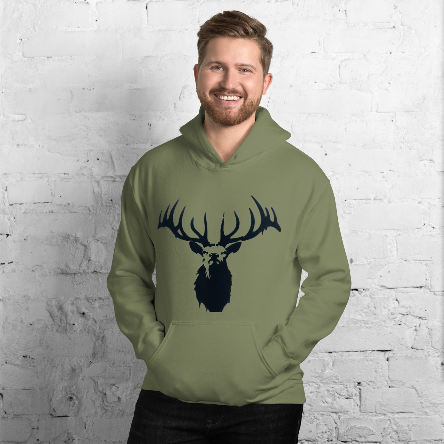 Shadowed Majesty Elk Head Hoodie