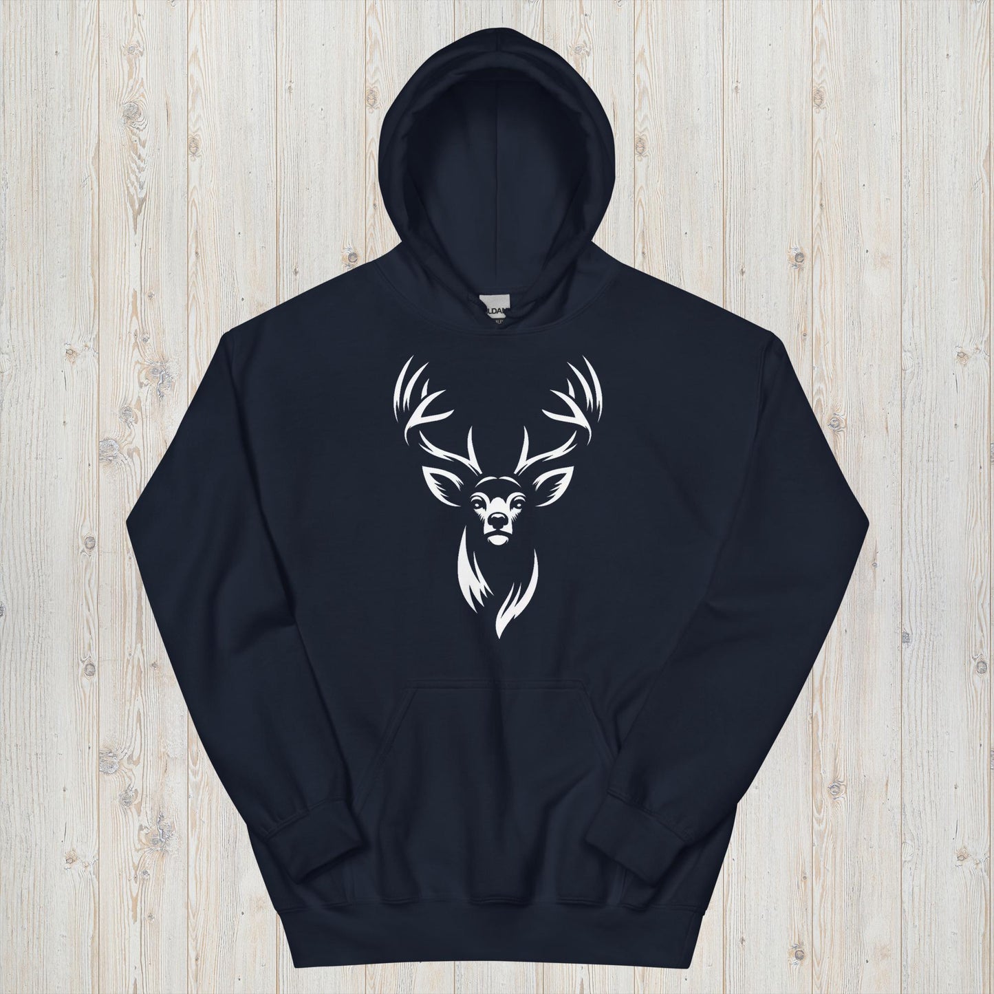 Ivory Majesty Mule Deer Buck Head Hoodie