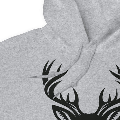 Nocturnal Elegance Mule Deer Buck Head Hoodie