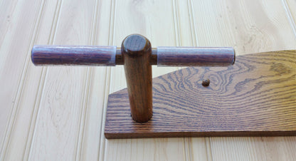 Compound Bow Recurve 6-place Solid Oak Wall Display Rack